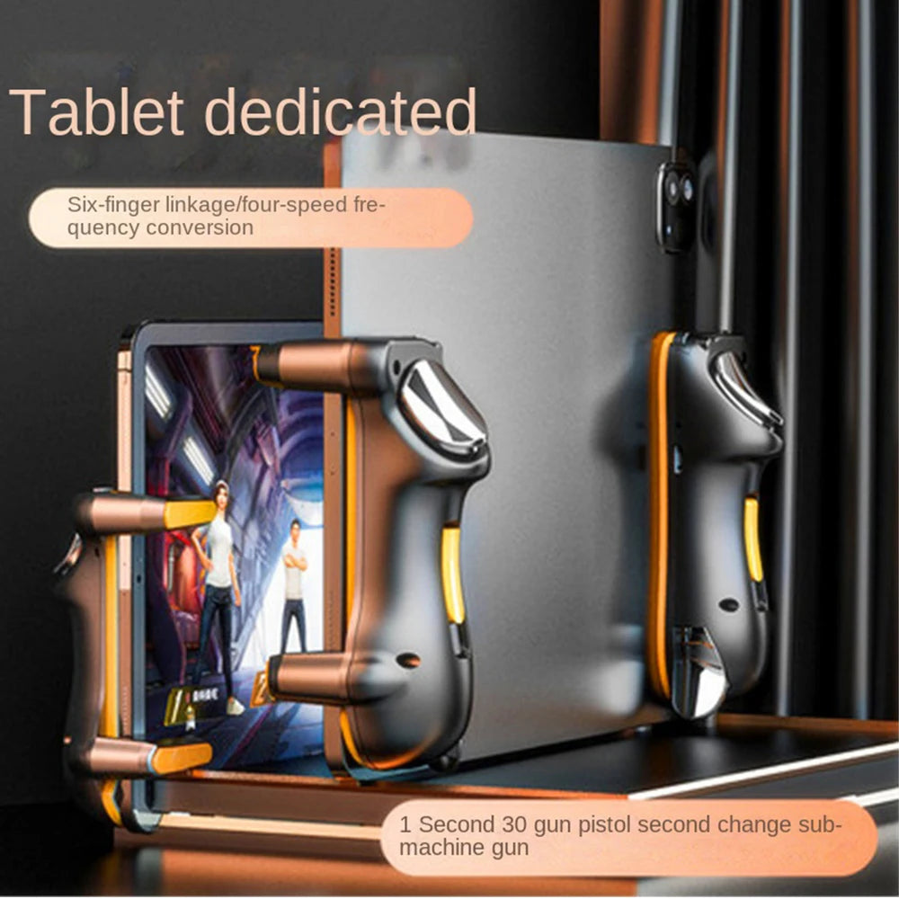 Manette Gaming iPad & Tablette — 6 Doigts, Gâchettes Réglables