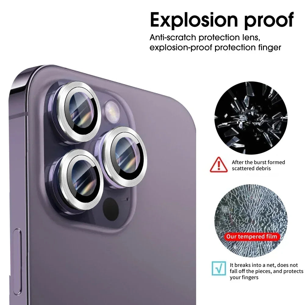 Anneau Protège Objectif iPhone 16 Pro / 16 Pro Max — Lot de 3 en Métal