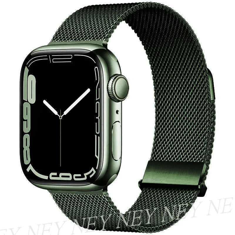 Bracelet Milanais pour Apple Watch 38/40/41/42/44/45/49mm — Maille Inox