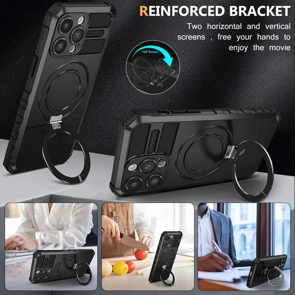 Coque MagSafe anneau iPhone protection renforcée