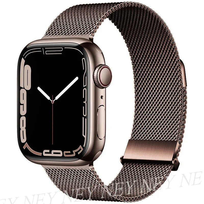 Bracelet Milanais pour Apple Watch 38/40/41/42/44/45/49mm — Maille Inox