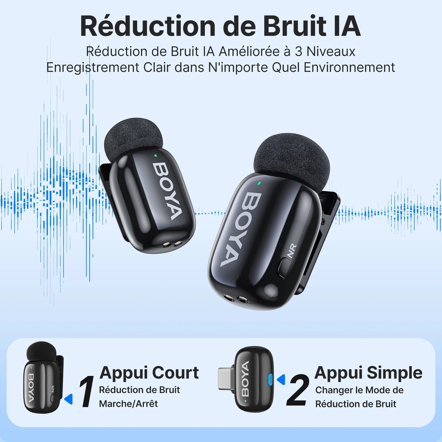 Micro-Cravate Sans Fil — Lavalier USB-C pour Smartphone