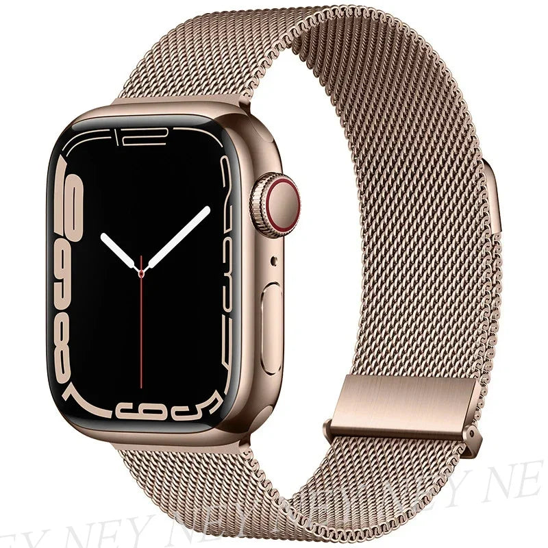 Bracelet Milanais pour Apple Watch 38/40/41/42/44/45/49mm — Maille Inox