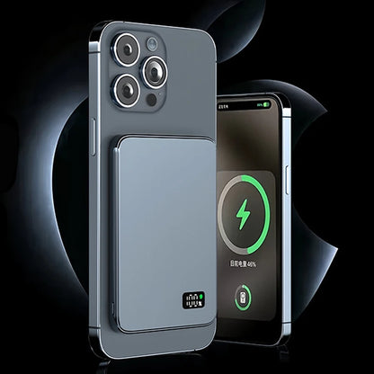 Batterie Externe Ultra-Fine MagSafe — Sans Fil, Écran LED