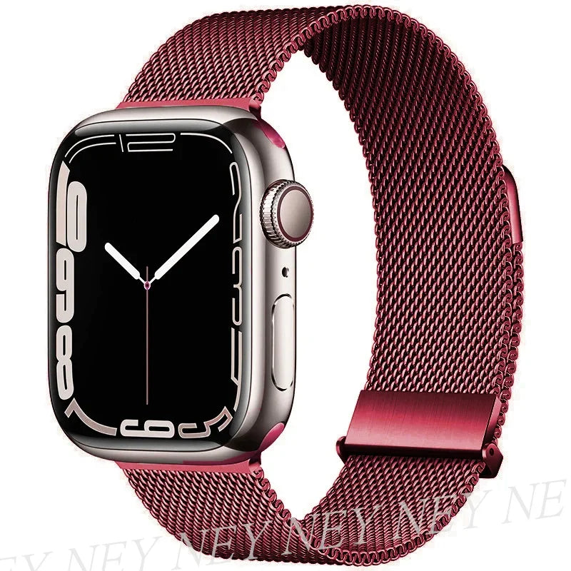 Bracelet Milanais pour Apple Watch 38/40/41/42/44/45/49mm — Maille Inox