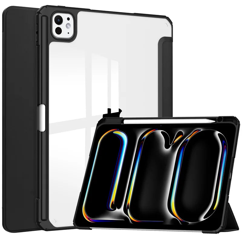 Coque iPad Air / iPad Pro 11" & 13" Transparente avec Porte-Stylet