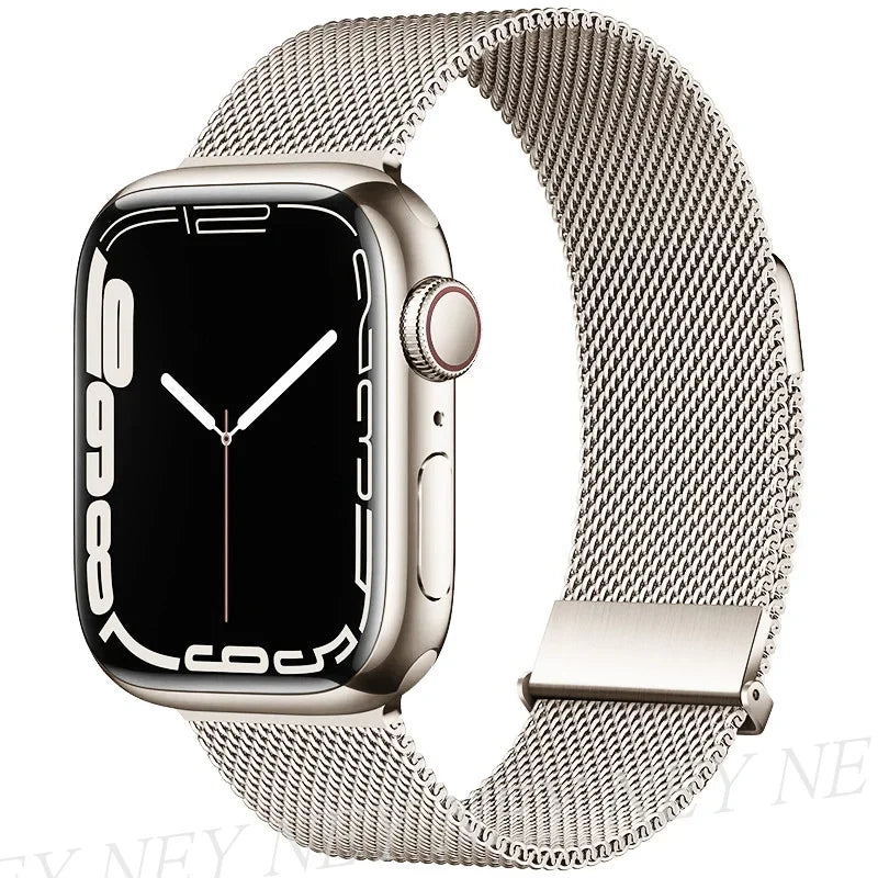 Bracelet Milanais pour Apple Watch 38/40/41/42/44/45/49mm — Maille Inox