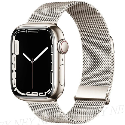 Bracelet Milanais pour Apple Watch 38/40/41/42/44/45/49mm — Maille Inox