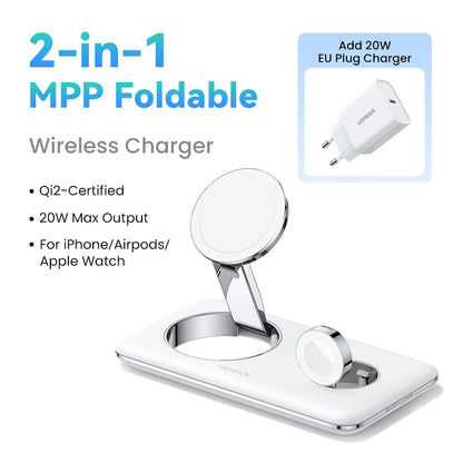Support Chargeur Sans Fil UGREEN 3-en-1 MagSafe 25W