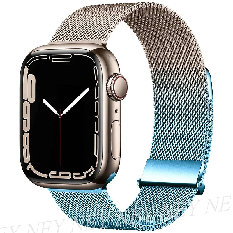 Bracelet Milanais pour Apple Watch 38/40/41/42/44/45/49mm — Maille Inox
