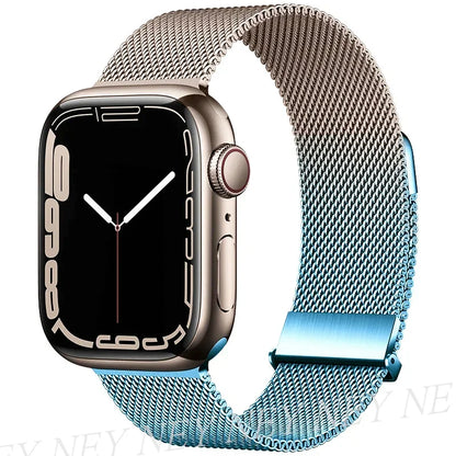 Bracelet Milanais pour Apple Watch 38/40/41/42/44/45/49mm — Maille Inox