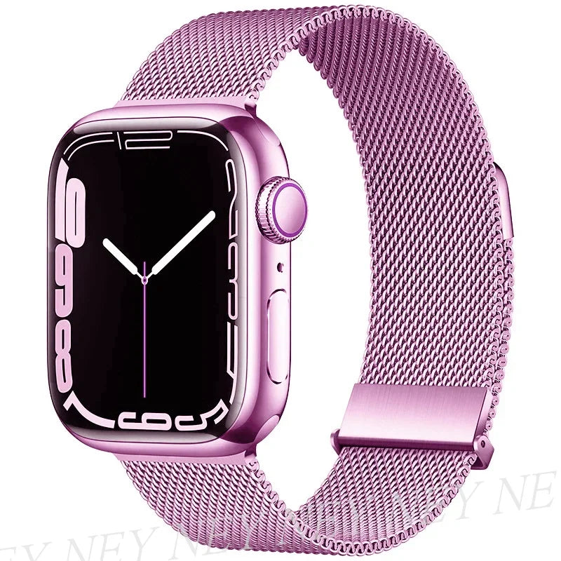 Bracelet Milanais pour Apple Watch 38/40/41/42/44/45/49mm — Maille Inox