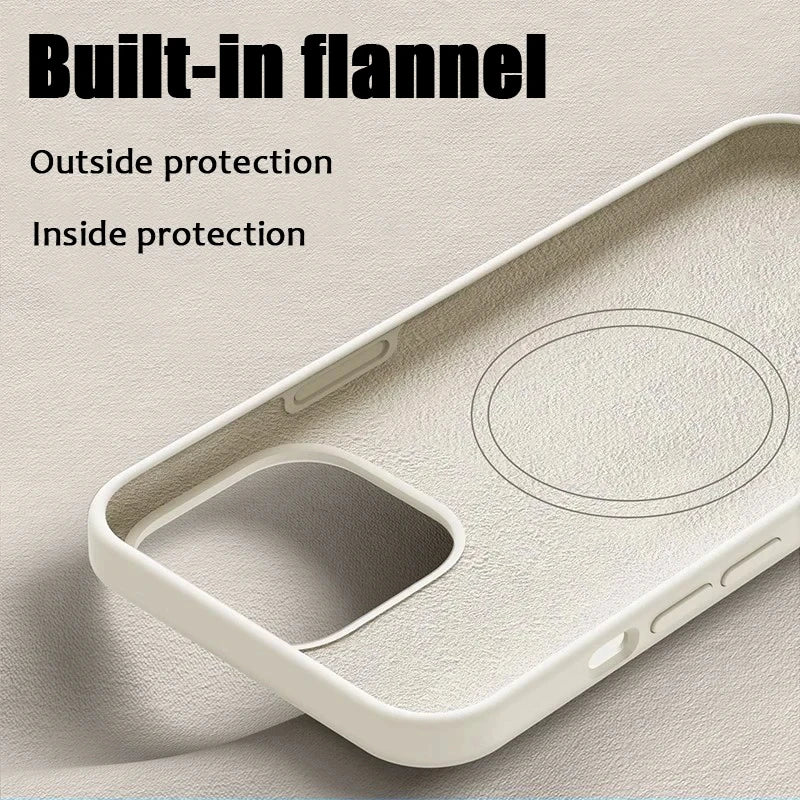 Coque Silicone Liquide MagSafe iPhone 16/15/14/13/12/11 Pro Max
