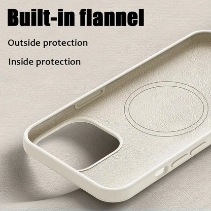 Coque Silicone Liquide MagSafe iPhone 16/15/14/13/12/11 Pro Max