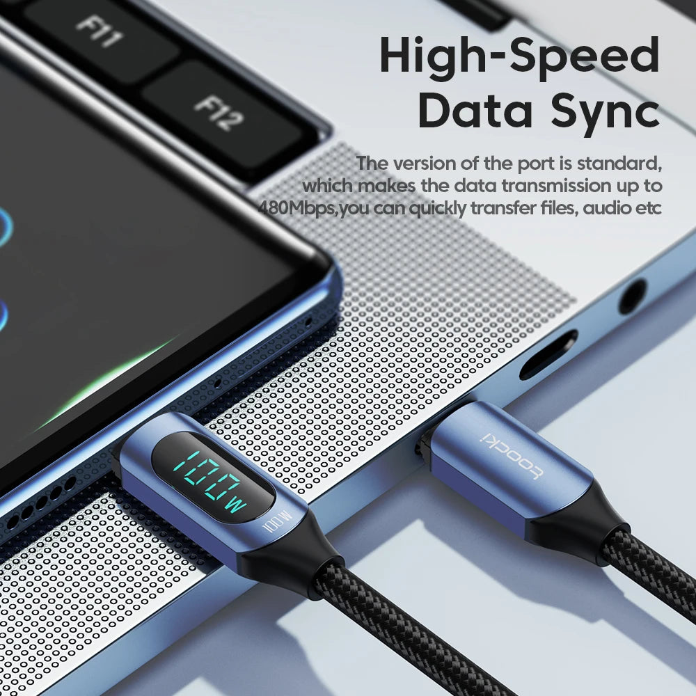 Câble Toocki USB-C vers USB-C 100W — Charge Rapide PD