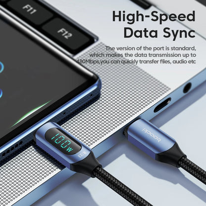Câble Toocki USB-C vers USB-C 100W — Charge Rapide PD