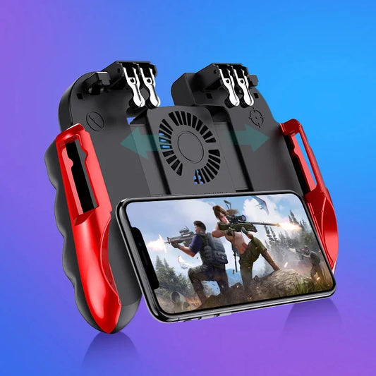 Manette Gâchettes Gaming Smartphone avec Ventilateur de Refroidissement