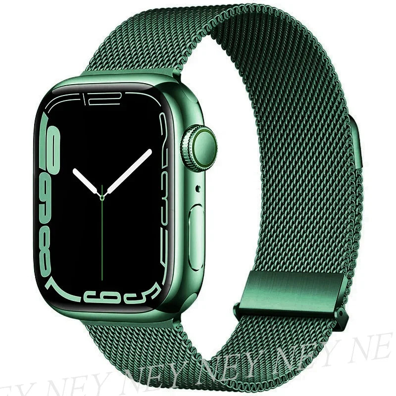 Bracelet Milanais pour Apple Watch 38/40/41/42/44/45/49mm — Maille Inox
