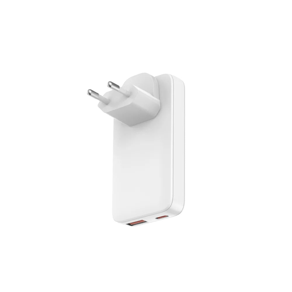 Chargeur Mural USB-C 65W GaN Ultra-Plat — Double Port USB-A/USB-C
