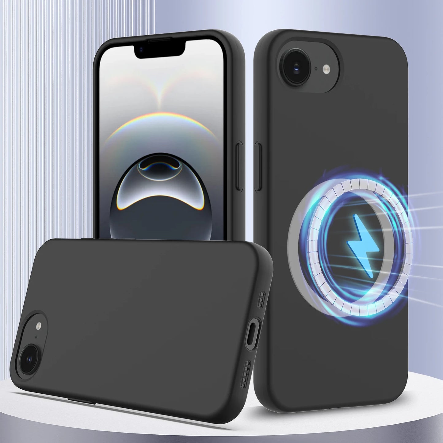 Coque Silicone Liquide MagSafe iPhone 16/15/14/13/12 Pro Max & SE