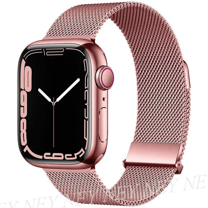 Bracelet Milanais pour Apple Watch 38/40/41/42/44/45/49mm — Maille Inox