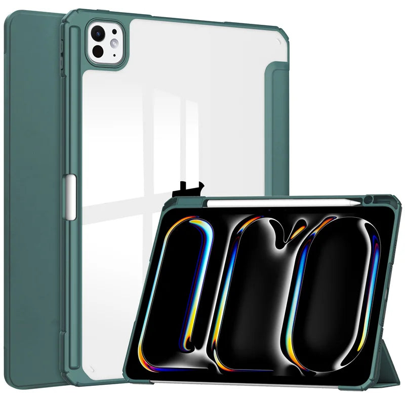 Coque iPad Air / iPad Pro 11" & 13" Transparente avec Porte-Stylet