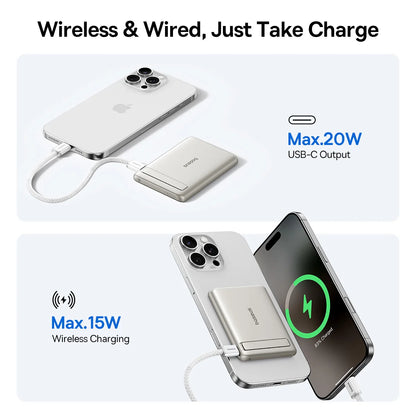Batterie Externe Baseus Qi2 5000mAh avec Béquille — MagSafe 20W