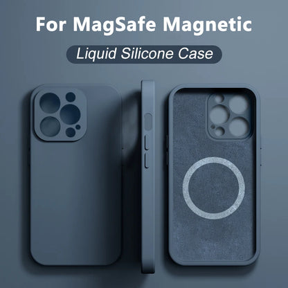 Coque Silicone Liquide MagSafe iPhone Pro Max