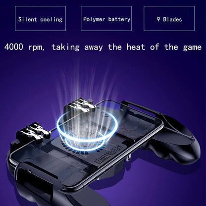 Manette Gâchettes Gaming Smartphone avec Ventilateur de Refroidissement