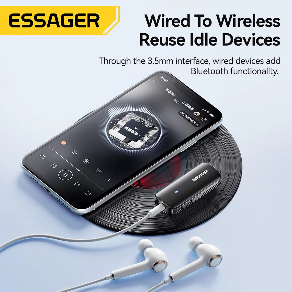 Adaptateur Bluetooth 5.3 Essager — Jack 3.5mm Aux Sans Fil