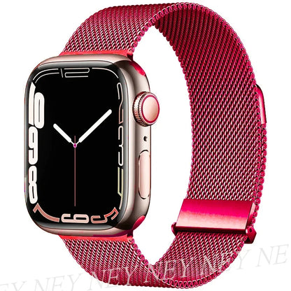 Bracelet Milanais pour Apple Watch 38/40/41/42/44/45/49mm — Maille Inox