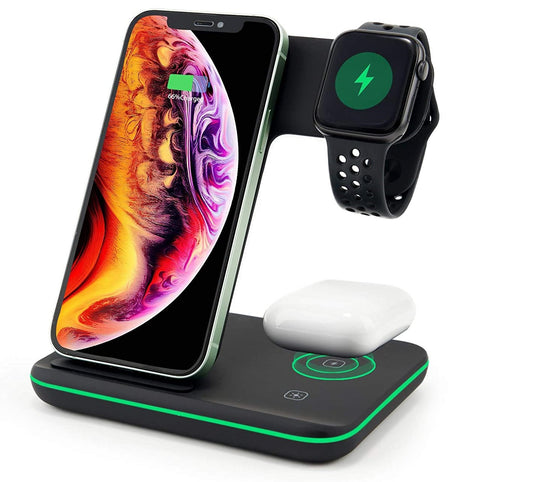Chargeur Sans Fil 3-en-1 15W — iPhone, Apple Watch & AirPods